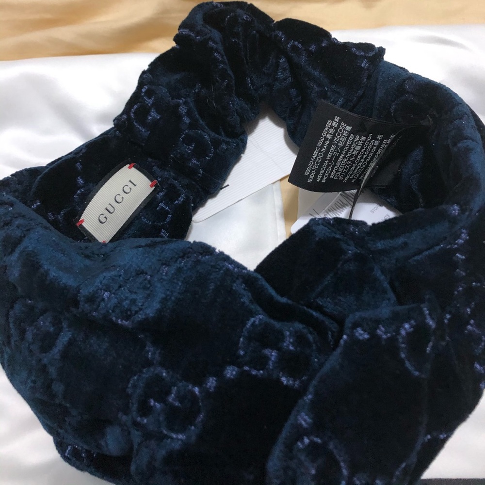 Velvet Gucci Navy Headband